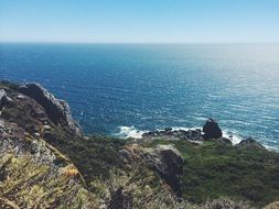 rocky coast by the ocean