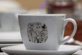Close up photo of coffee cup