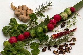 nice still life vegetables