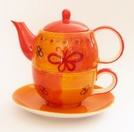 orange teapot