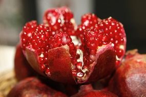 opened pomegranate
