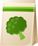bag for natural organic food drawing