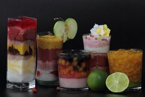 different fruit mix cocktails