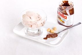 ice cream and nutella