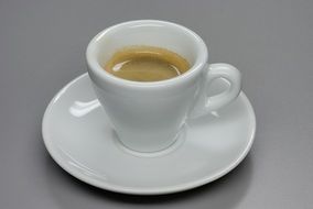 espresso coffee in the white cup