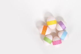 eggs with decorative stripes