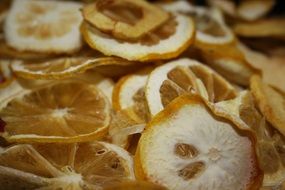 Close up photo of lemon slices