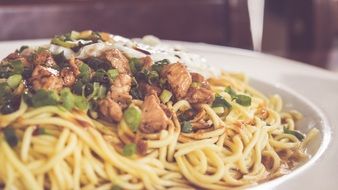 asian noodles with chicken