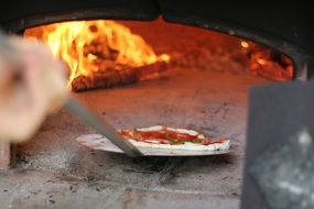 stone oven for baking of pizza