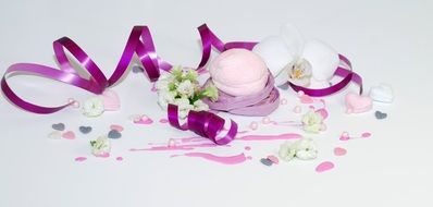 marshmallow in a romantic presentation