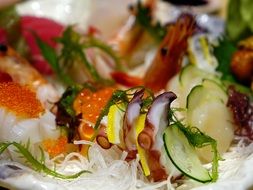 Japanese sashimi close-up
