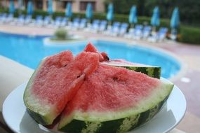 sliced watermelon on a plate