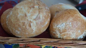 white fresh bread on the counter