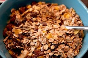muesli with raisins and cereals