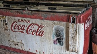 vintage box with coca cola
