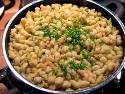 soup with peas and greens