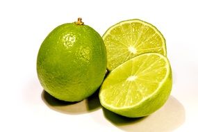 Green lime in a cut