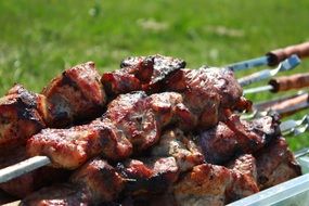 delicious barbecue grill close-up