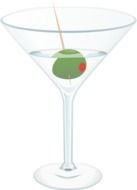 graphic image of a glass with martini