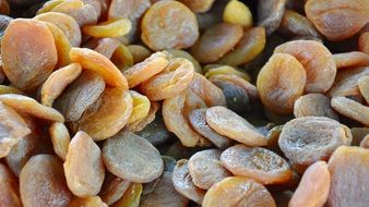 lot of dried apricots