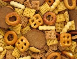 Mix of crackers and pretzels