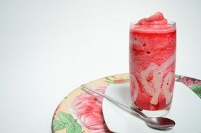 cold dessert in a glass