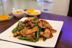 fried pork meat