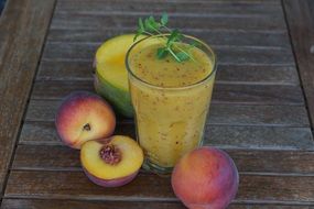 healthy fruit peach smothie