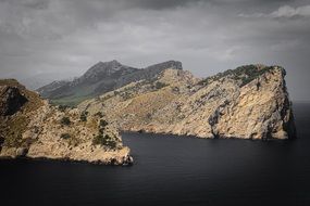 cliffs on wild islands in the ocean