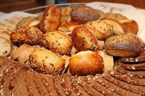 Slice of bread basket