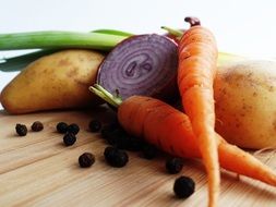 variety of vegetables on a cutting board