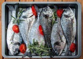 prepared fish for baking