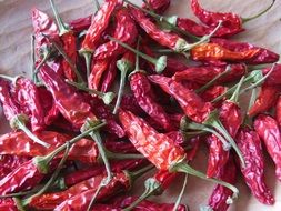 dried sharp chili peppers