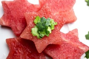 pink watermelon slice food sweet fresh
