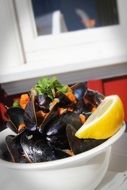 appetizing mussels food
