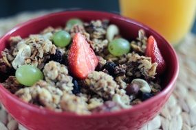 muesli granola with fruits