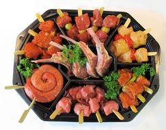 cold cuts on a plate