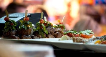 delicious meals in restaurant