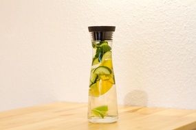 jug of lemon water