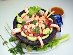 seafood and lime dish