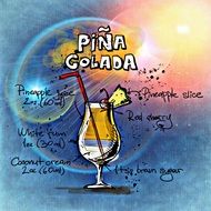 pina colada alcoholic cocktail