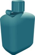 painted blue water canister