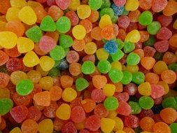 multi-colored round candy