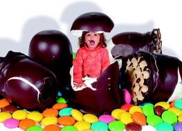 child in chokolat