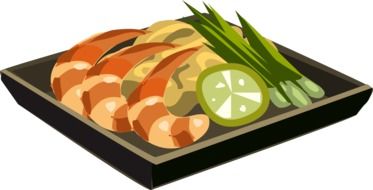 fish food plate drawing