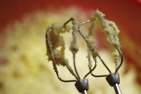 Mixing dough with dough hook