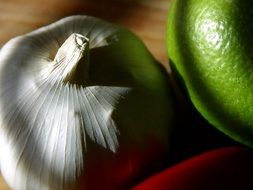 garlic and lime as spices