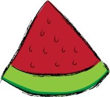 piece of watermelon drawing