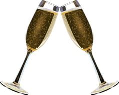 clipart of glasses of champagne beverages