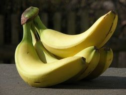 cluster of yellow bananas